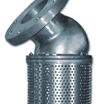 SFV8CF - Flanged Foot Valve, Alum, 45 Degree, 8"