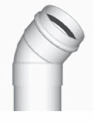 2514-06023 - Gated Pipe 45° Elbow Spigot x Gasket, 6"