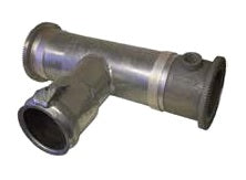 WMT-CFT 400 - 4" or 5" Aluminum Center Inlet Tee - 4" Latch Type Inlet