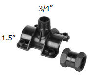 IP TST 1.5-3/4 - Irripod 1.5" Tapping Saddle, 3/4" MPT, comes with 3/4" FPT Coupler