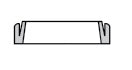G88 - Western Sq Back, Non-Drain Gasket, 8"